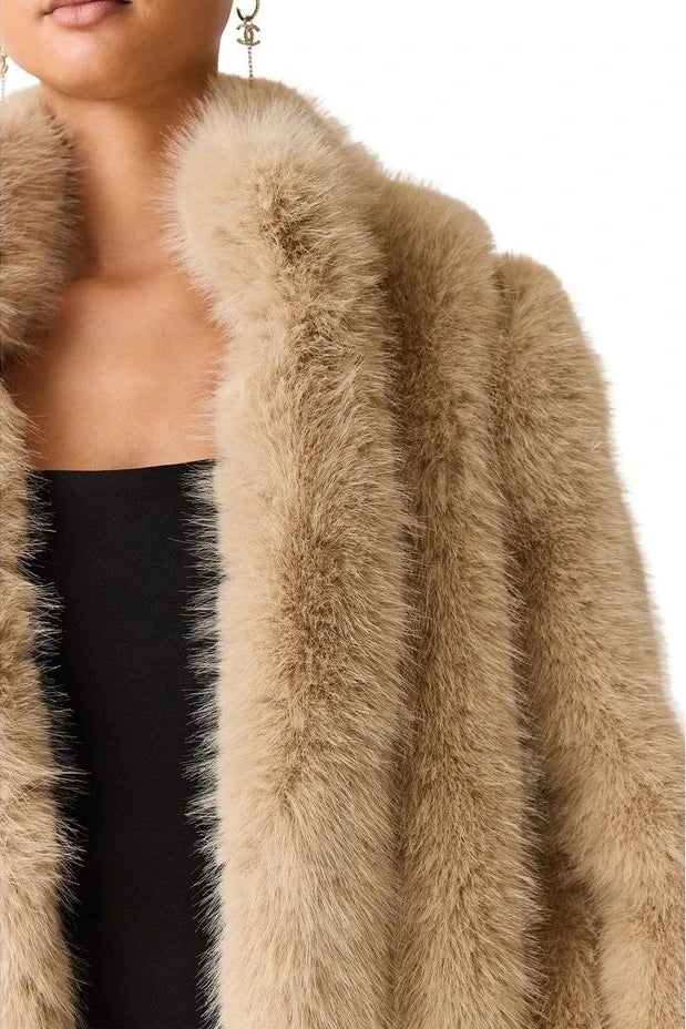 FAUX FUR MAXI COAT