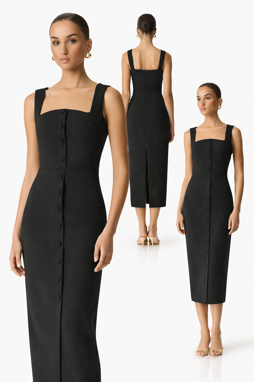 ELVA FITTED MIDI DRESS