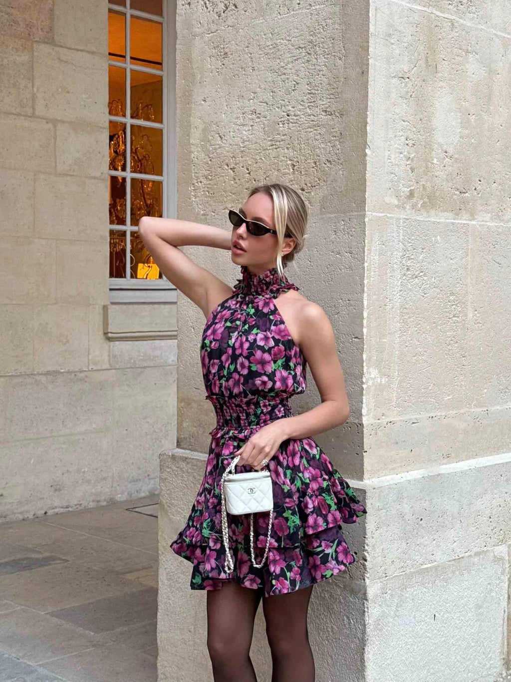 ESTELLE HALTER MINI DRESS