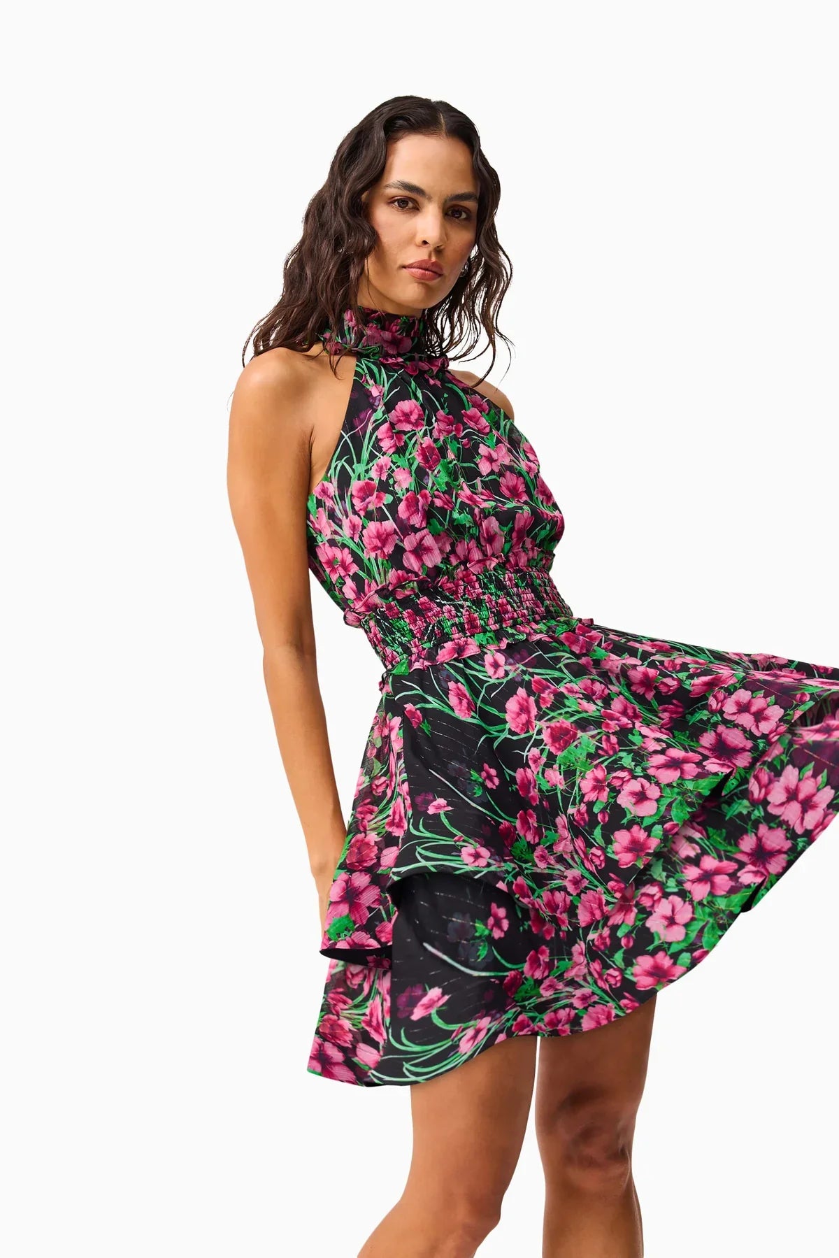 ESTELLE HALTER MINI DRESS