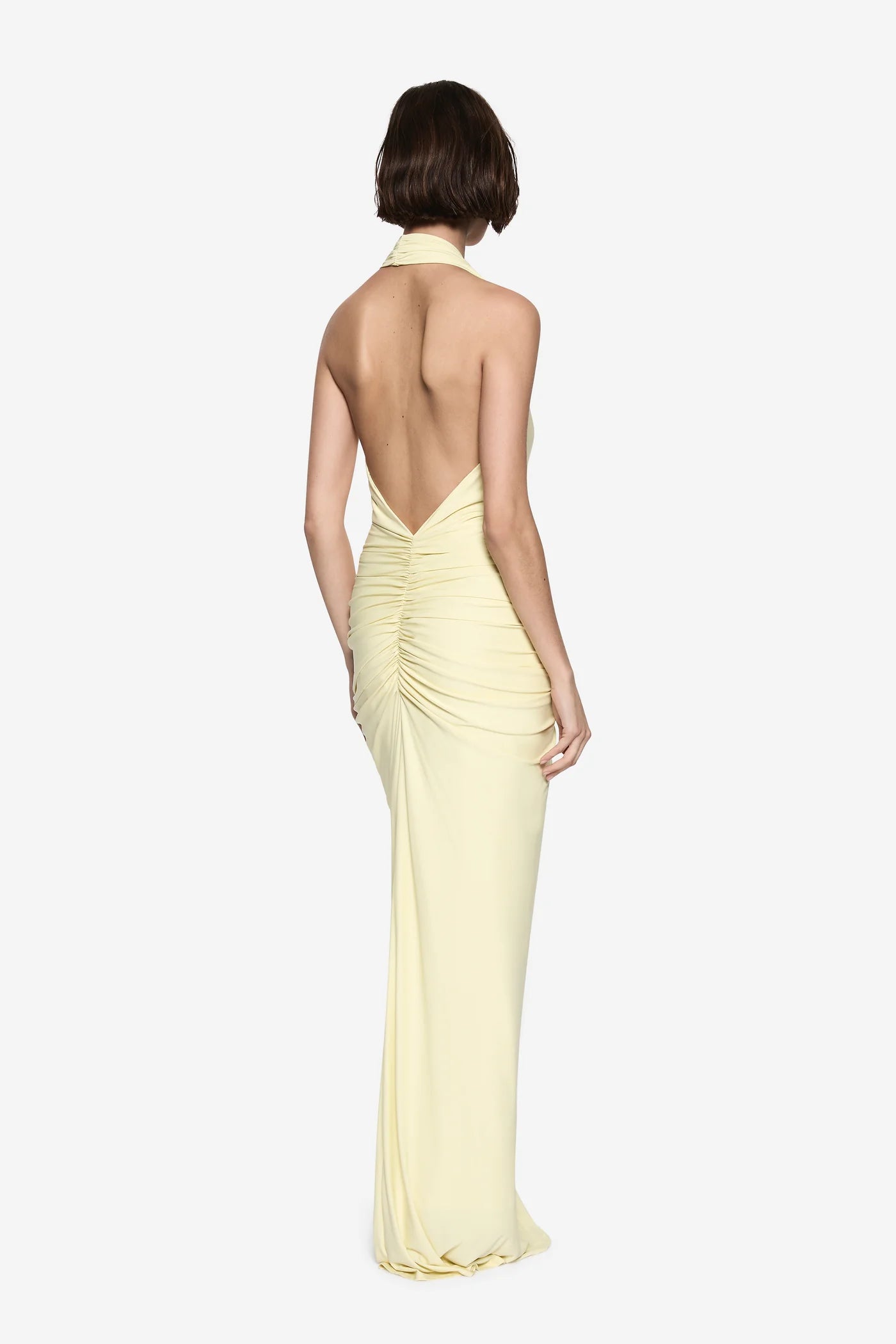 THE VENUS GATHERED CUPRO DRESS