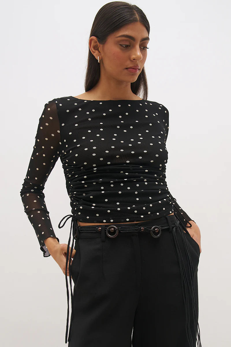 VESPER SPOT LONG SLEEVE TOP