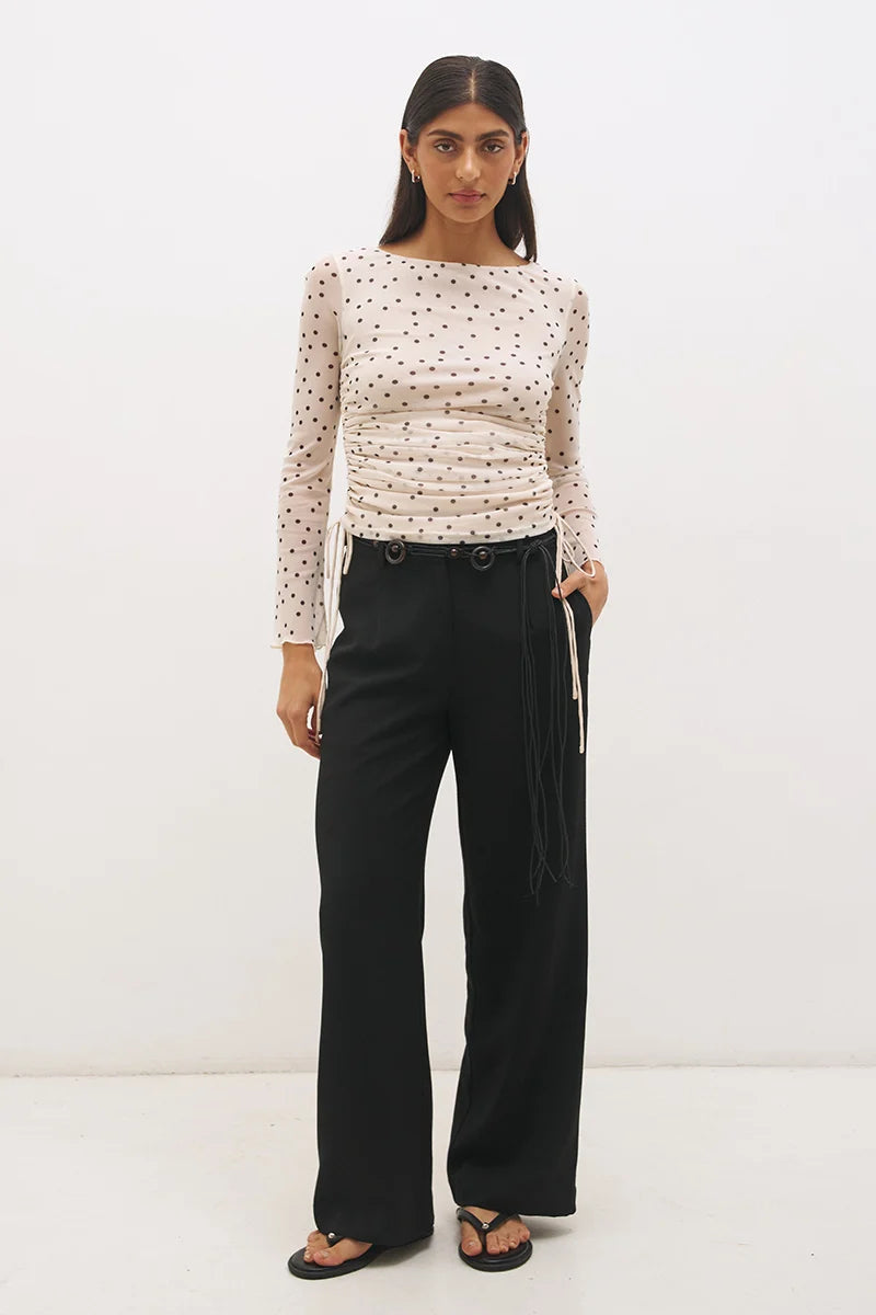 VESPER SPOT LONG SLEEVE TOP