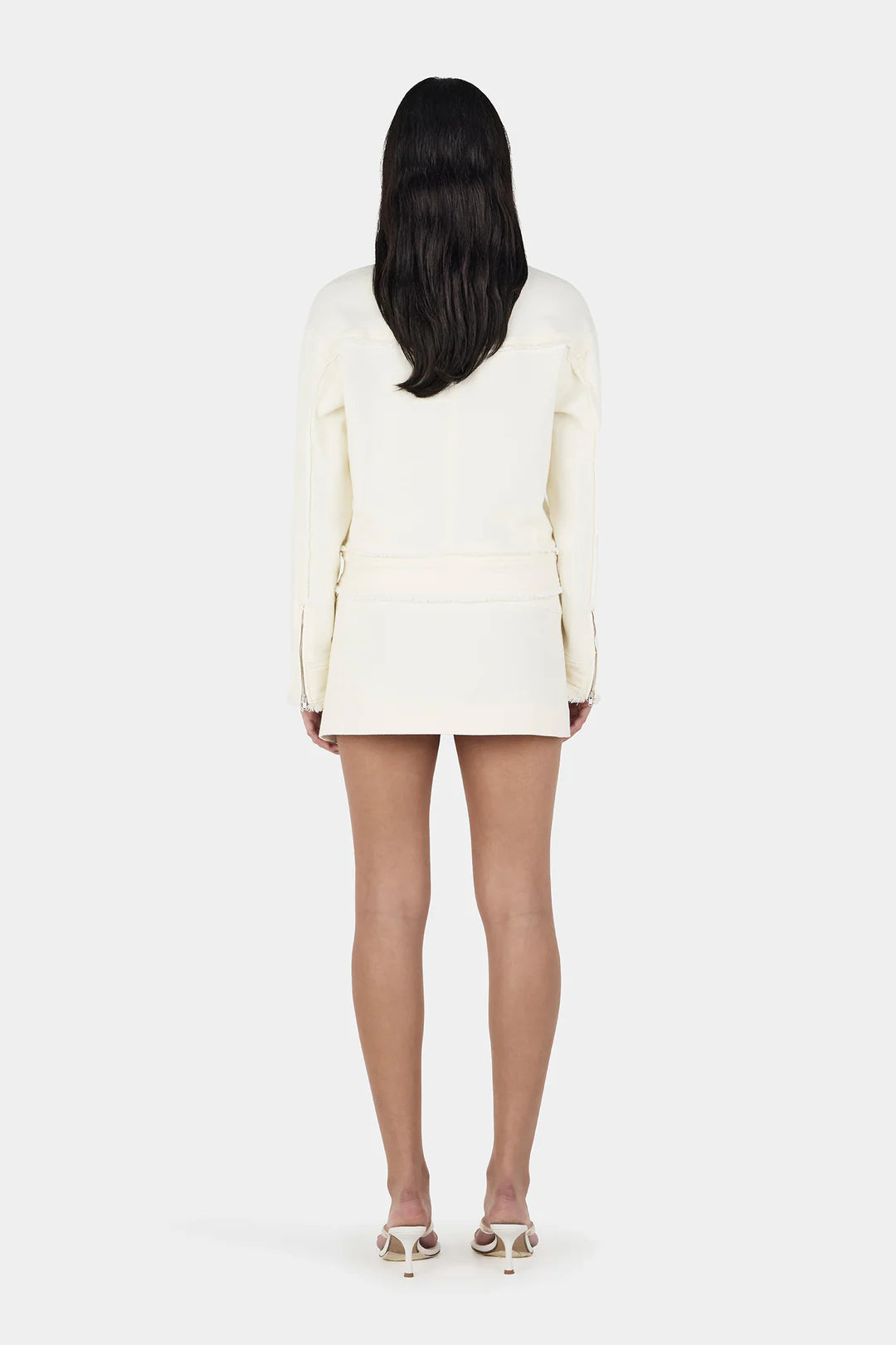 TATE FRAYED MINI SKIRT