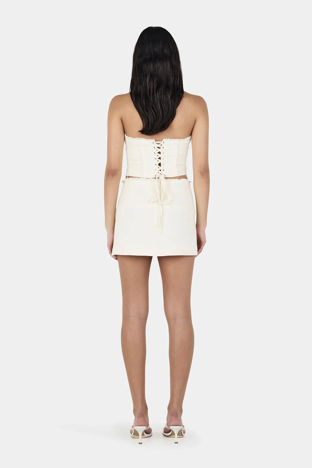 TATE FRAYED MINI SKIRT