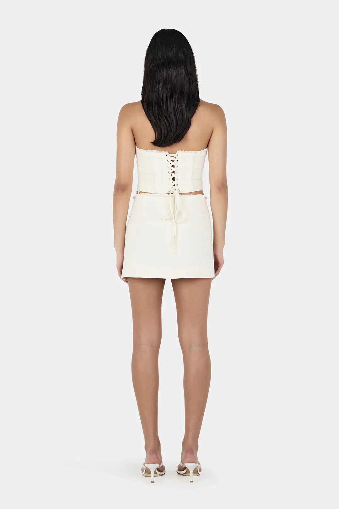 TATE FRAYED MINI SKIRT