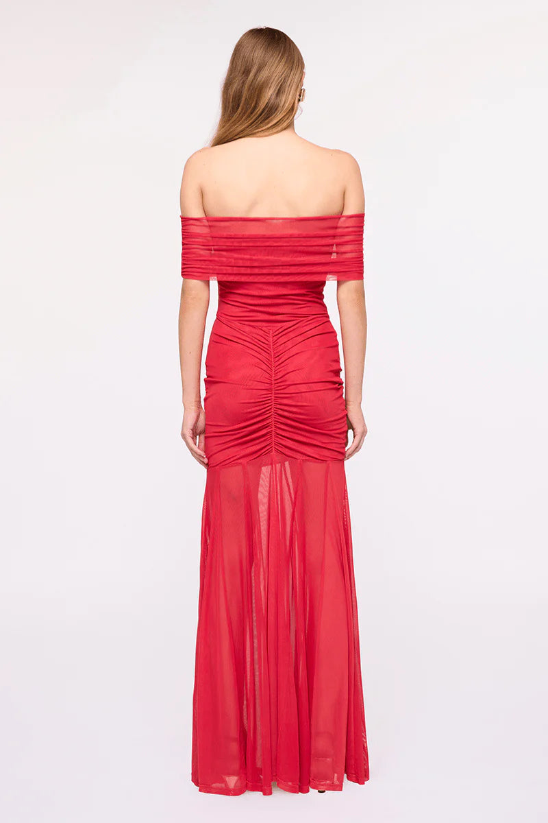PHOENIX BUSTIER MAXI DRESS WITH REMOVABLE SCARF AND SASH