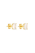 OVAL STUDS 1CT - GOLD