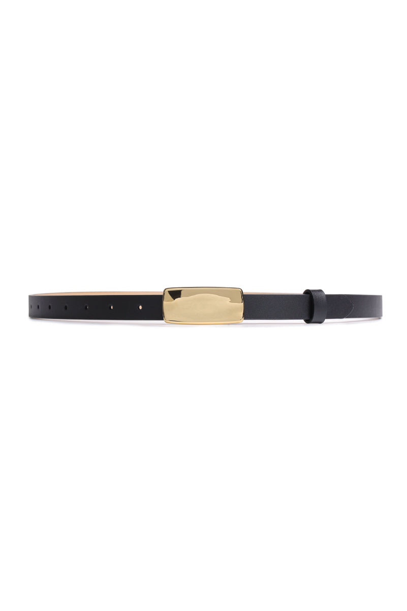 PLATE BELT - NOIR/GOLD