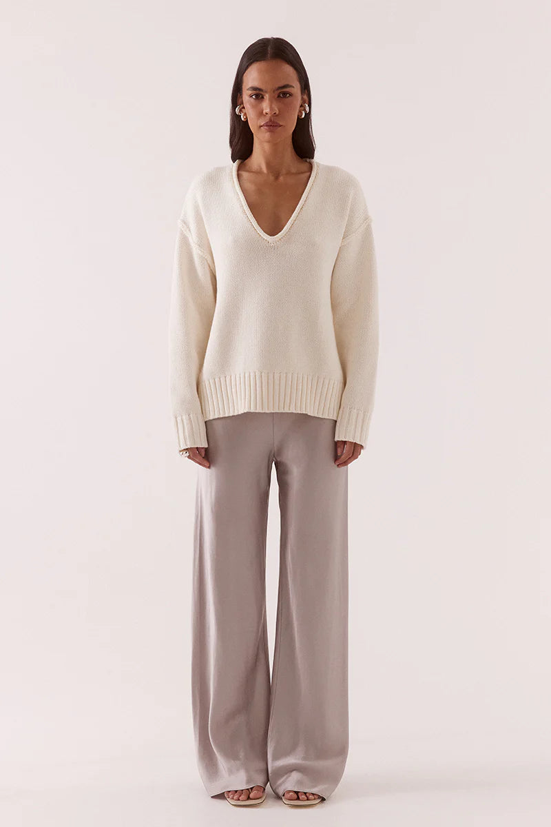 LANE PLUNGE SWEATER