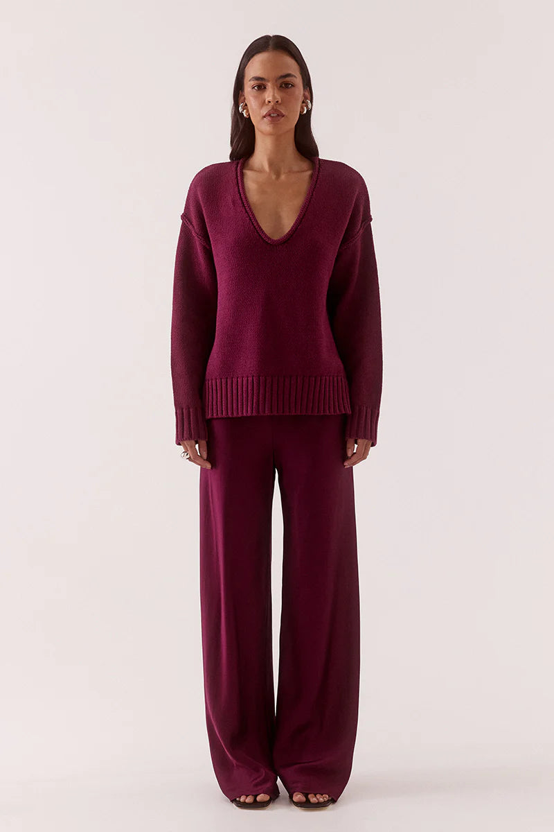 LANE PLUNGE SWEATER