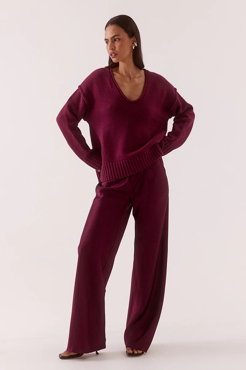 LANE PLUNGE SWEATER