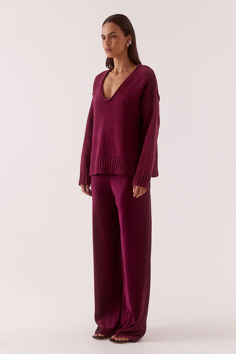 LANE PLUNGE SWEATER