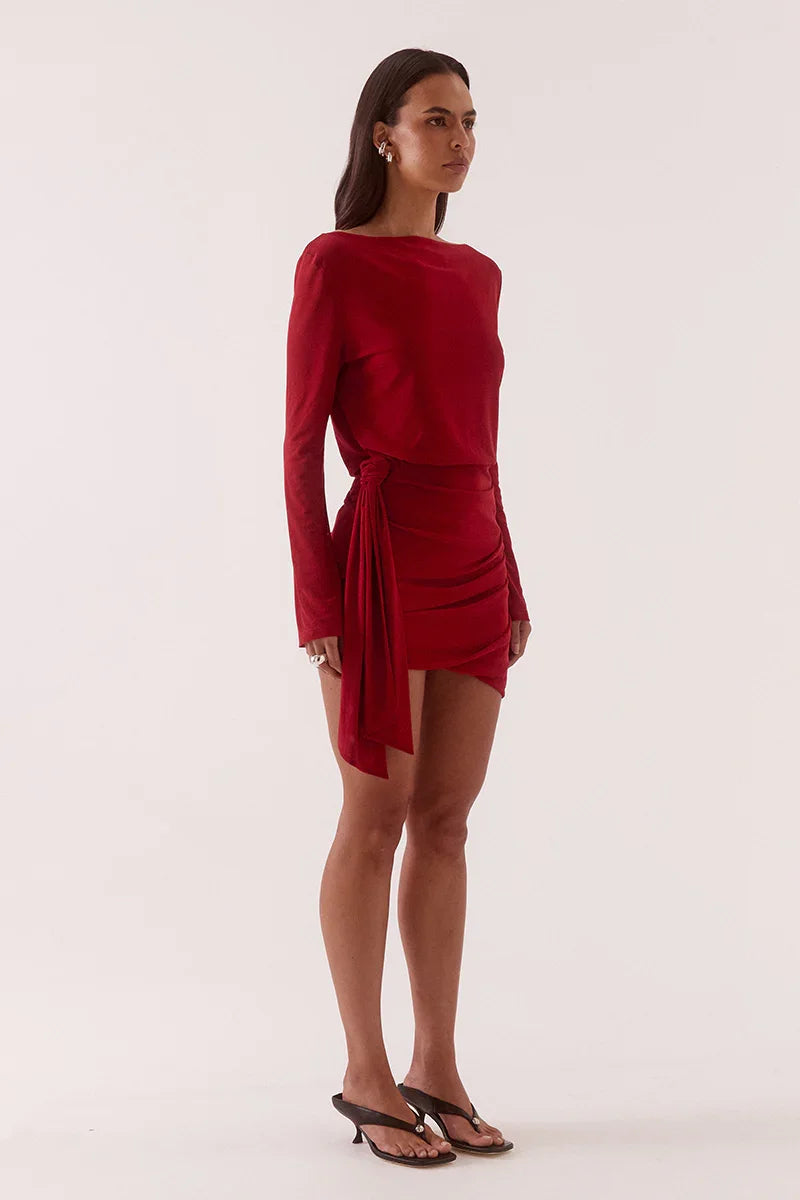 MYRIAD DRAPE MINI DRESS