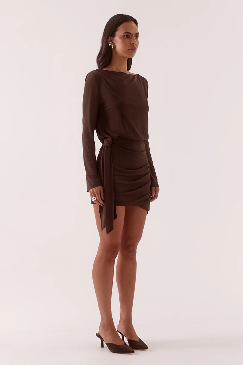 MYRIAD DRAPE MINI DRESS