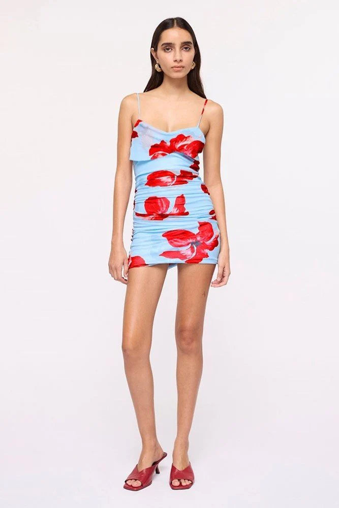 CHLOE FLORAL MESH MINI DRESS