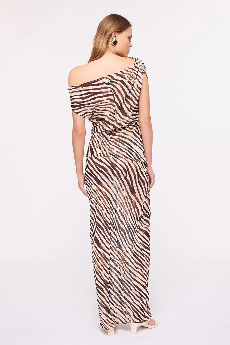 GIGI ZEBRA DRAPE TOP
