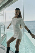 KRISTEN RUCHED MINI DRESS