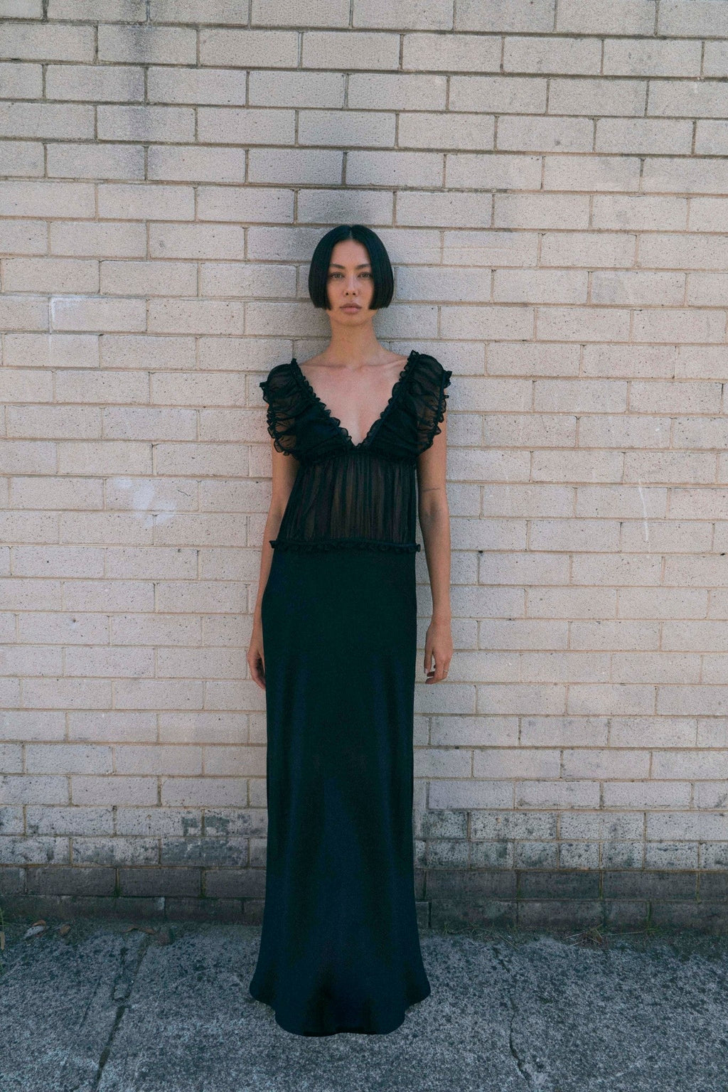 HELD FLOOR LENGTH DRESS