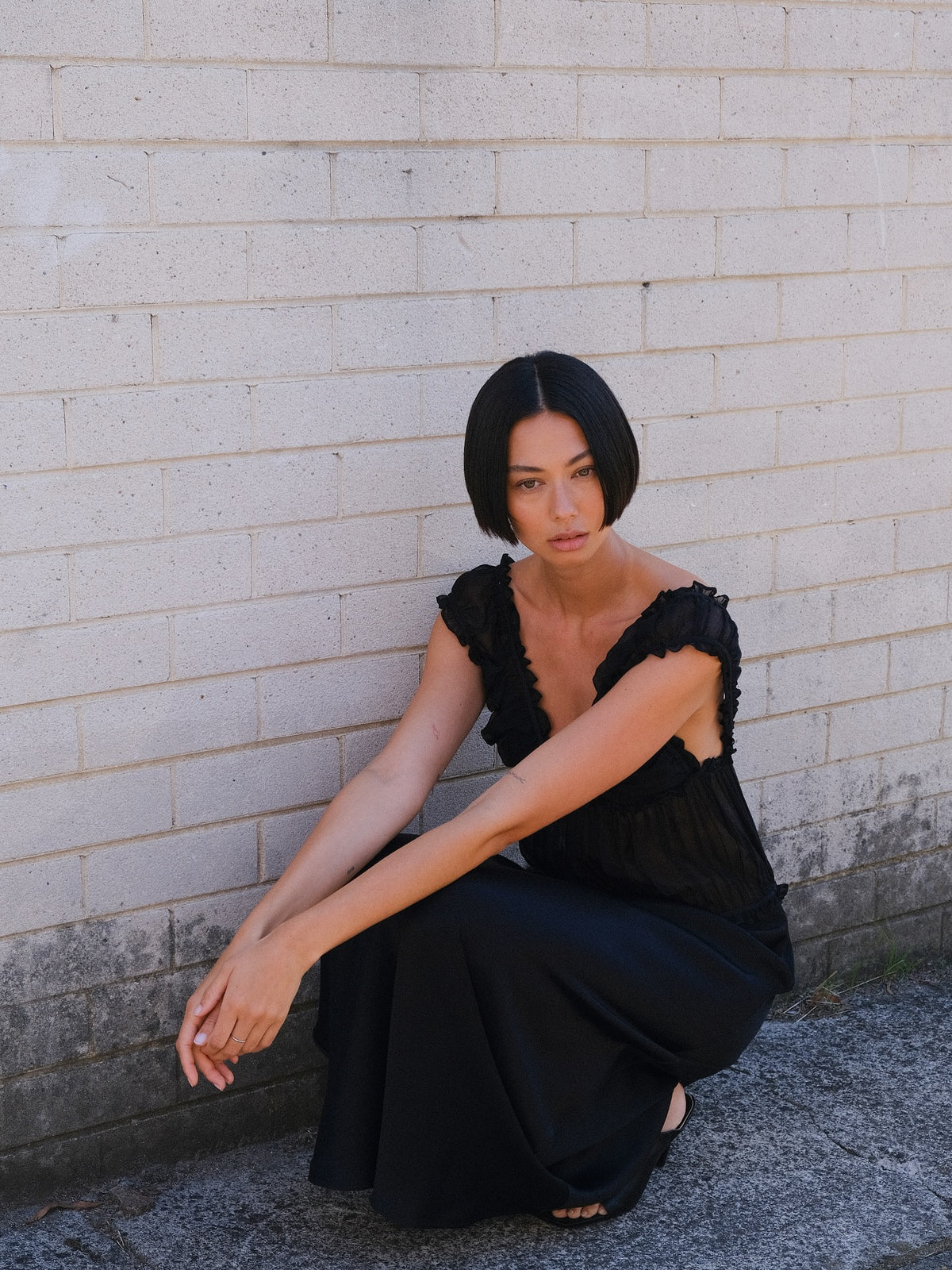HELD FLOOR LENGTH DRESS