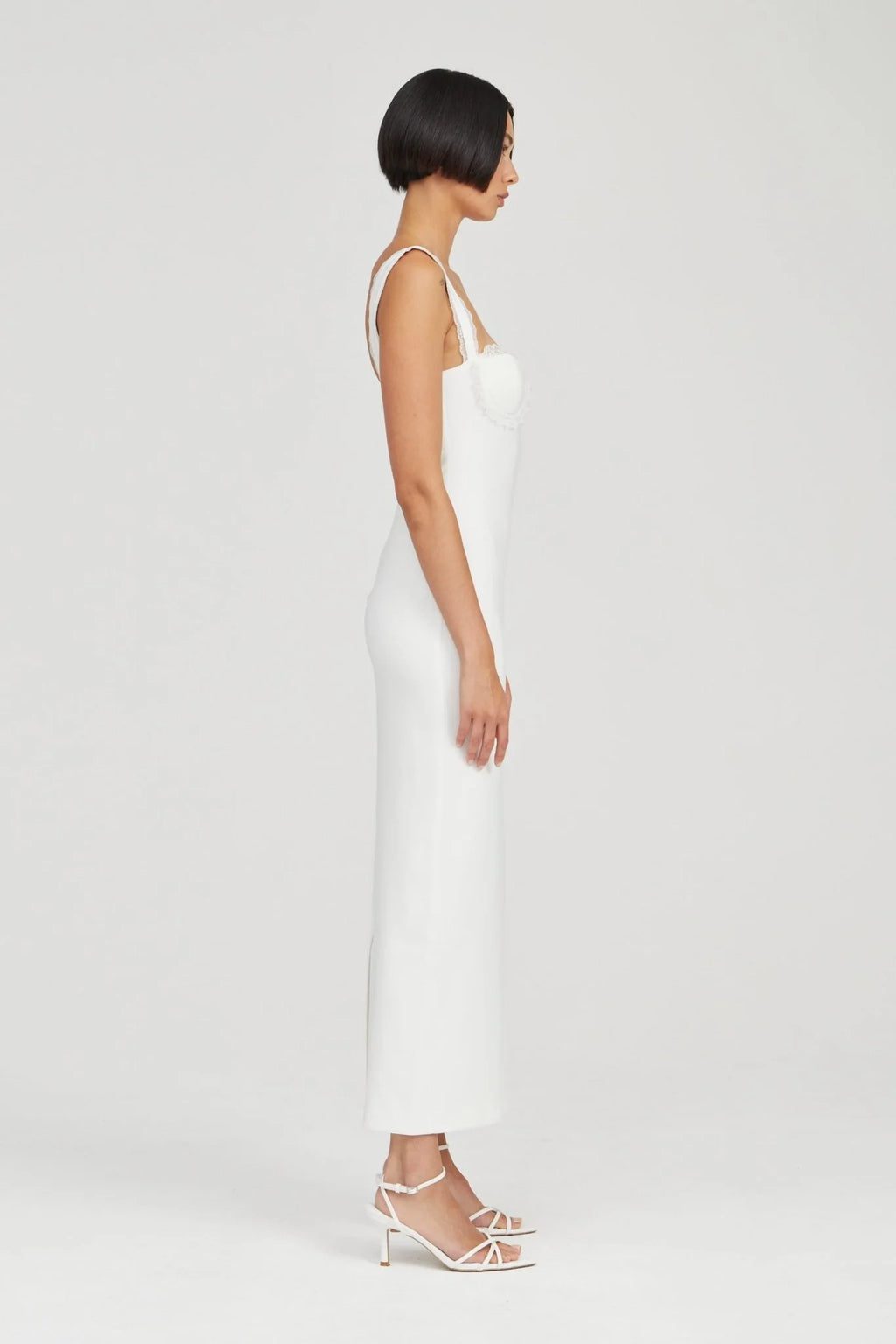 STILLNESS LACE EDGE MAXI DRESS