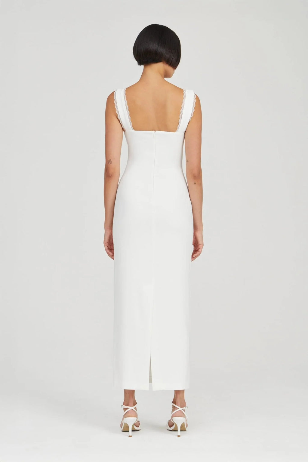 STILLNESS LACE EDGE MAXI DRESS